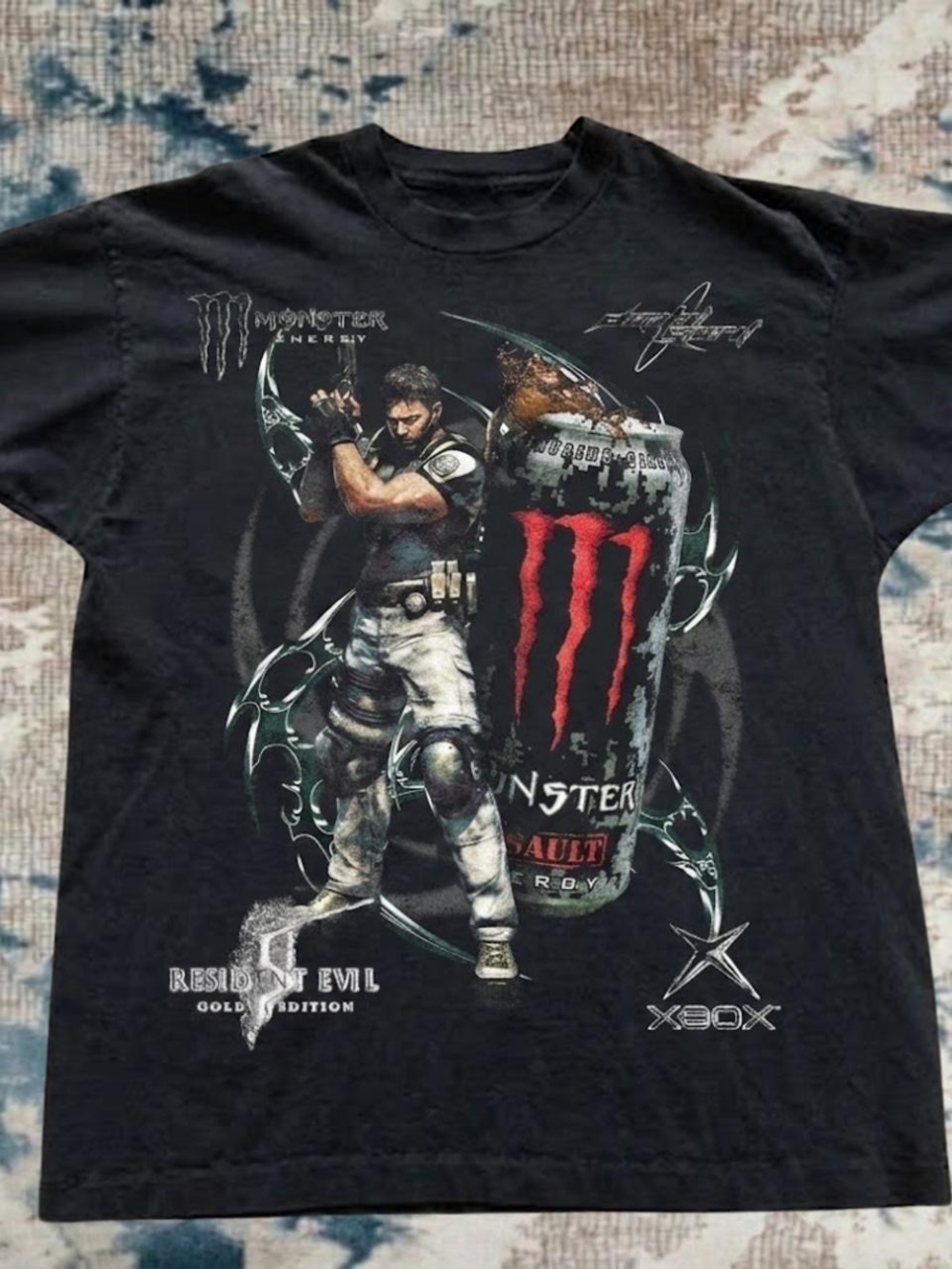 Gildan Black Resident Evil x Monster Energy Graphic Tee